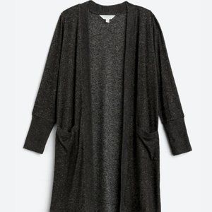 Brushed Knit Duster Length Cardigan